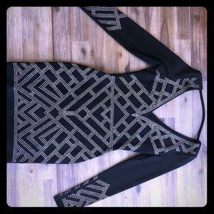 Bebe bodycon black mini dress